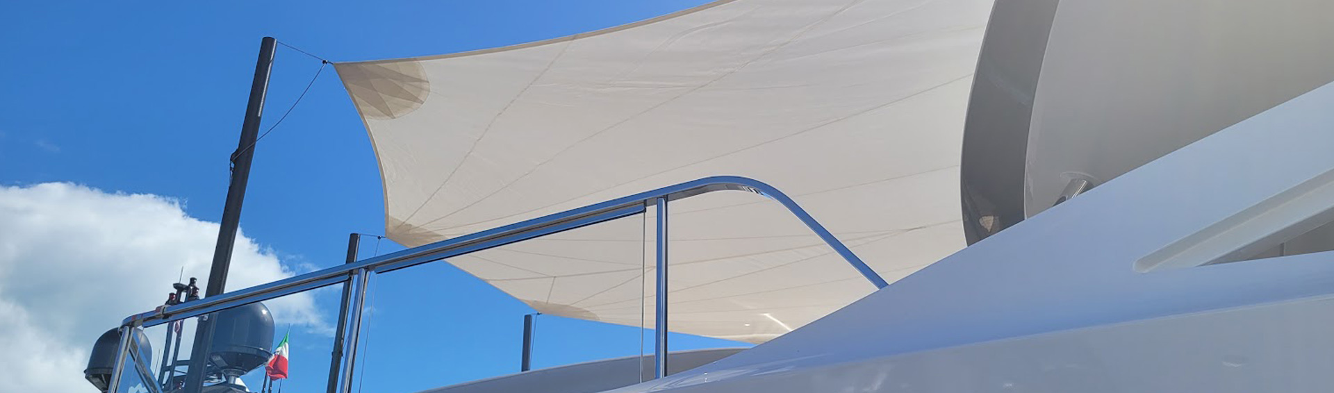 Marine-grade custom boat shade sails in Annapolis, Maryland and Delaware.