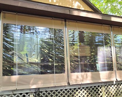 Vinyl Manual Roll-up with Panels Down in Kennedyville, MD.