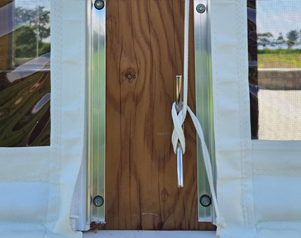 Panel Pulley Cleat for Vinyl Enclosure in St Michaels, MD.