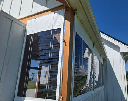 Clear Vinyl Enclosure in St Michaels, MD.