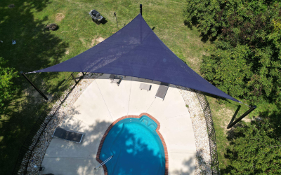 Shade Sail Installation Princess Anne, MD | Custom Pool Shade Project
